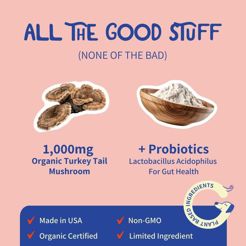 Pet Probiotics with Turkey Tail Mushroom